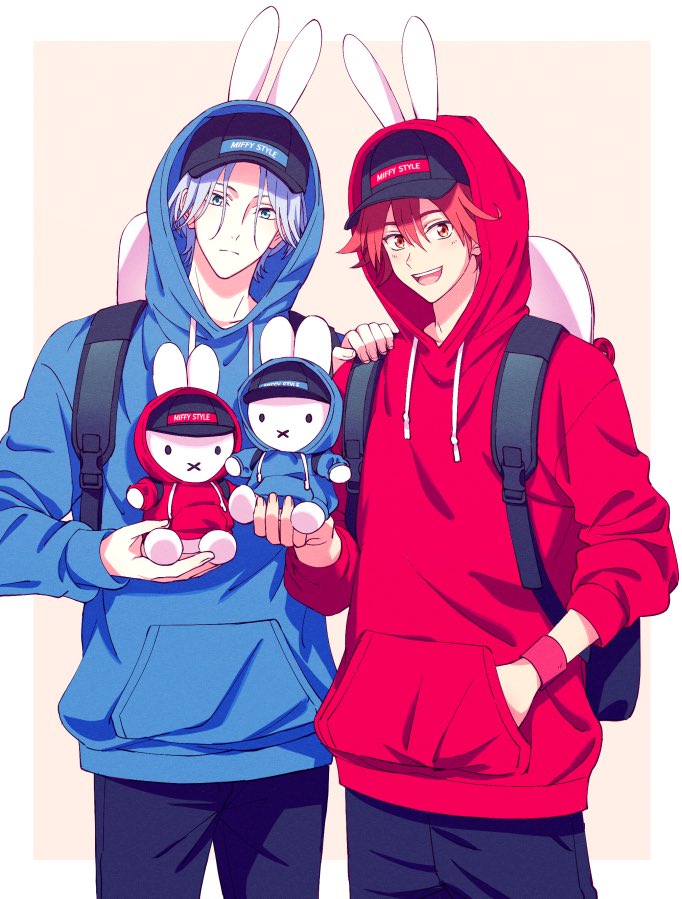 miffy, hat, kyan reki, and hasegawa langa (miffy and 1 more) by sana423