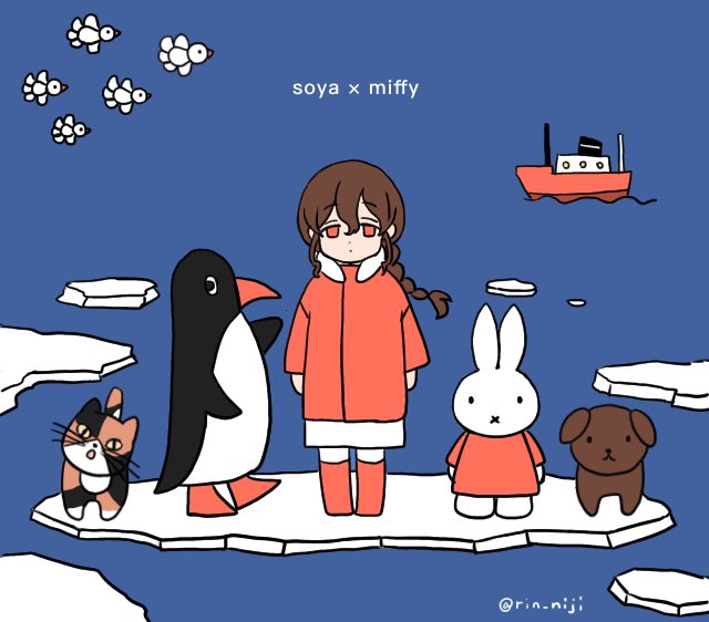 miffy, bird, souya, and souya agb (miffy and 1 more) by rin_(rin_niji)