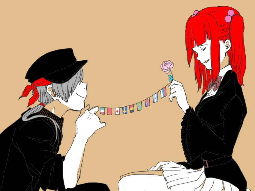 hat, ushiromiya ange, and amakusa juuza (umineko no naku koro ni) by harumachi_(hi-sugar)