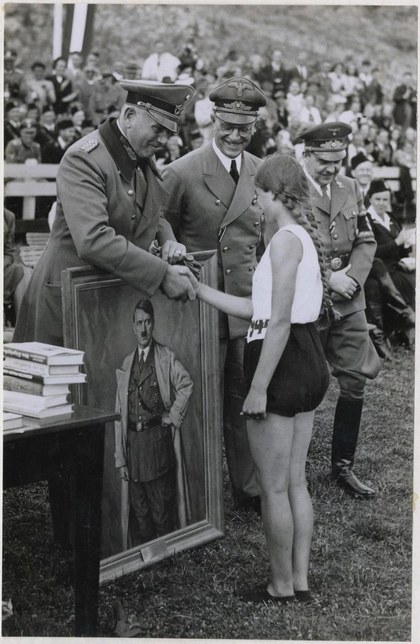 adolf hitler and nice painting as your sports prize
